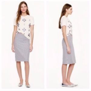 J CREW no-2-pencil-skirt-in-neonpiped-seersucker